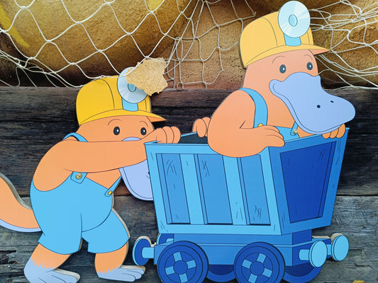 Lot 017: Platypus Miners cut outs